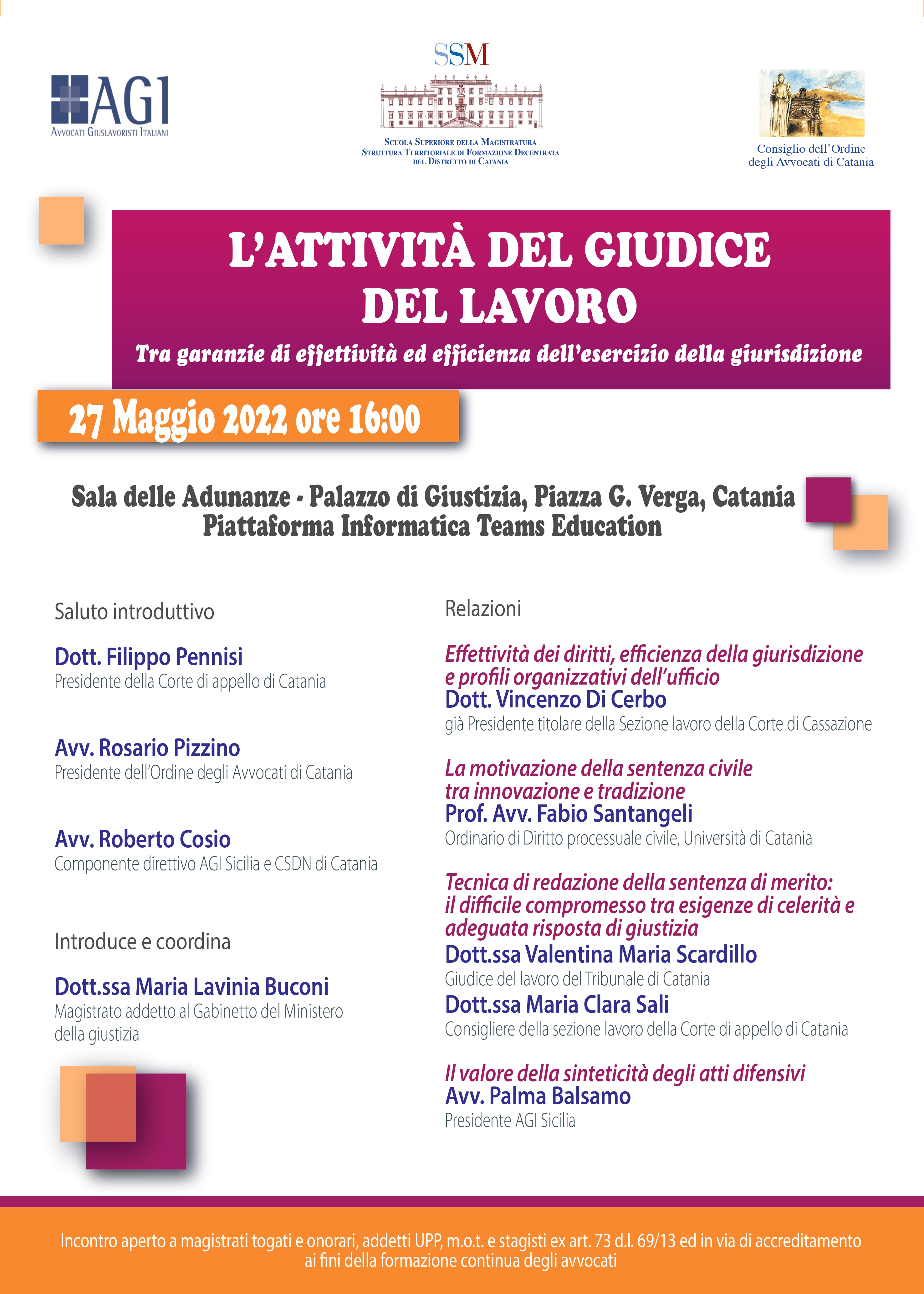 L'attività del Giudice del lavoro